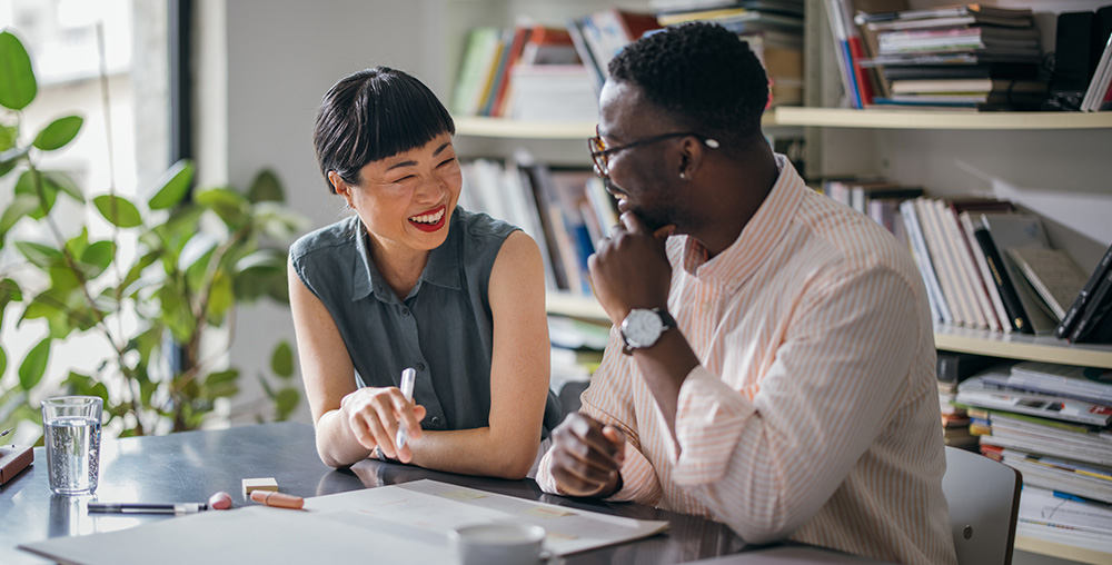 two business people having a coversation